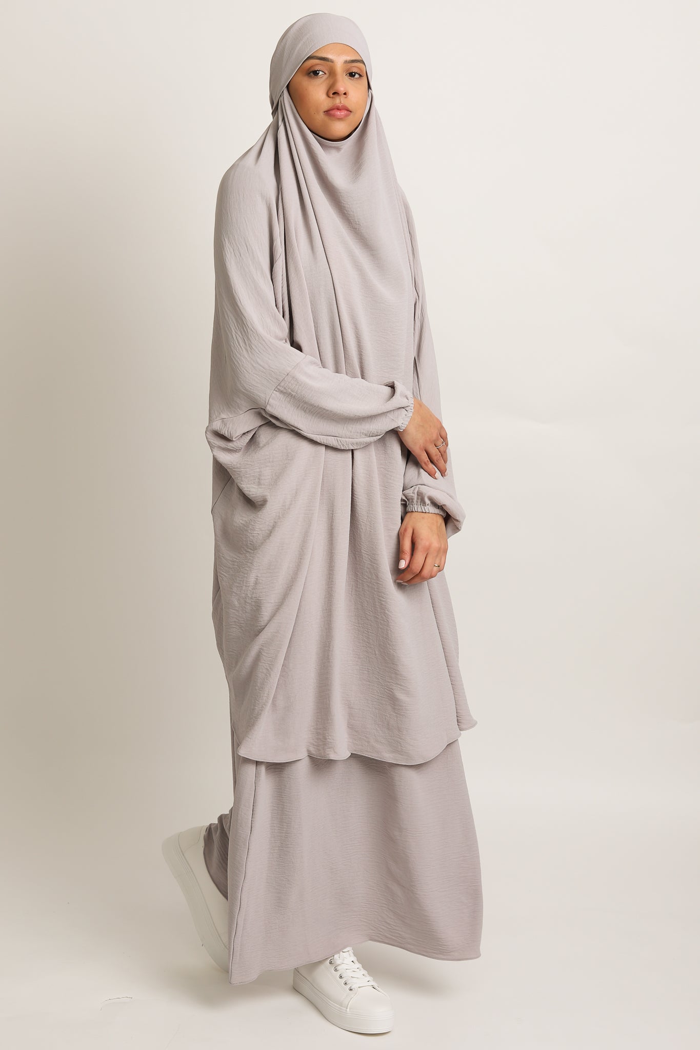 Two Piece Jilbab - Mist Grey