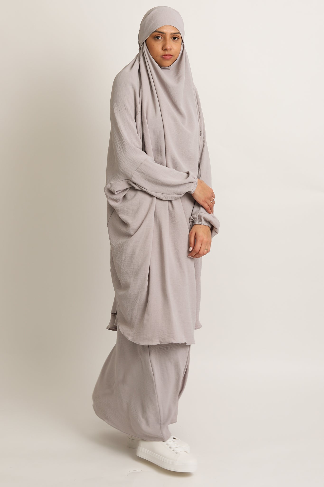 Two Piece Jilbab - Mist Grey