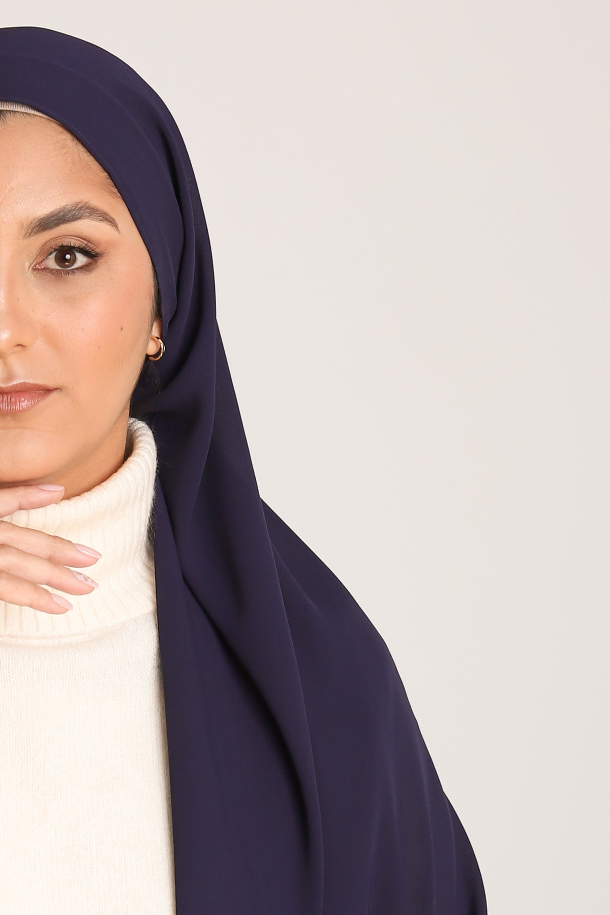 Midnight Paisley Print Chiffon Hijab