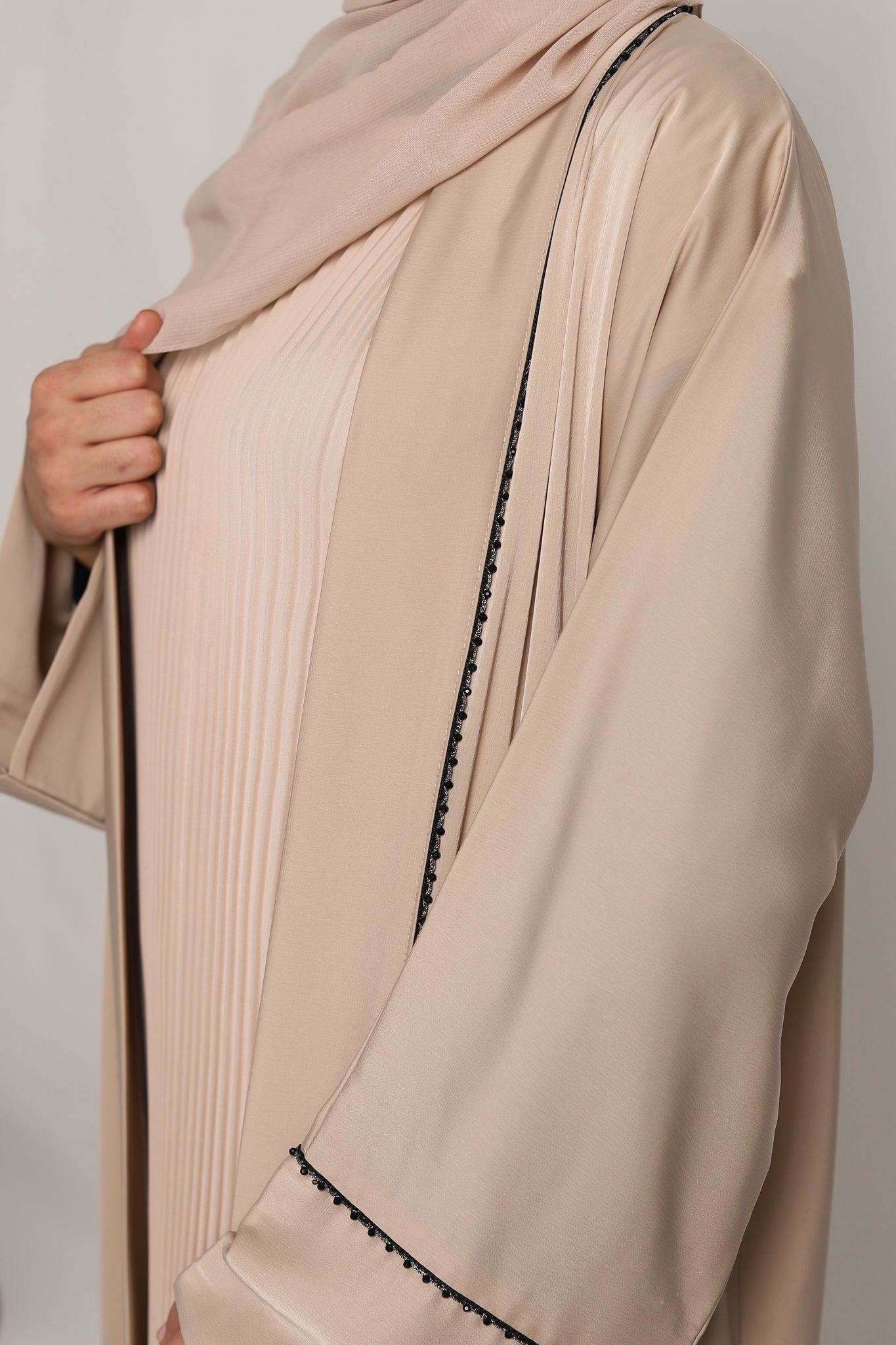 Layali Open Abaya - Sand