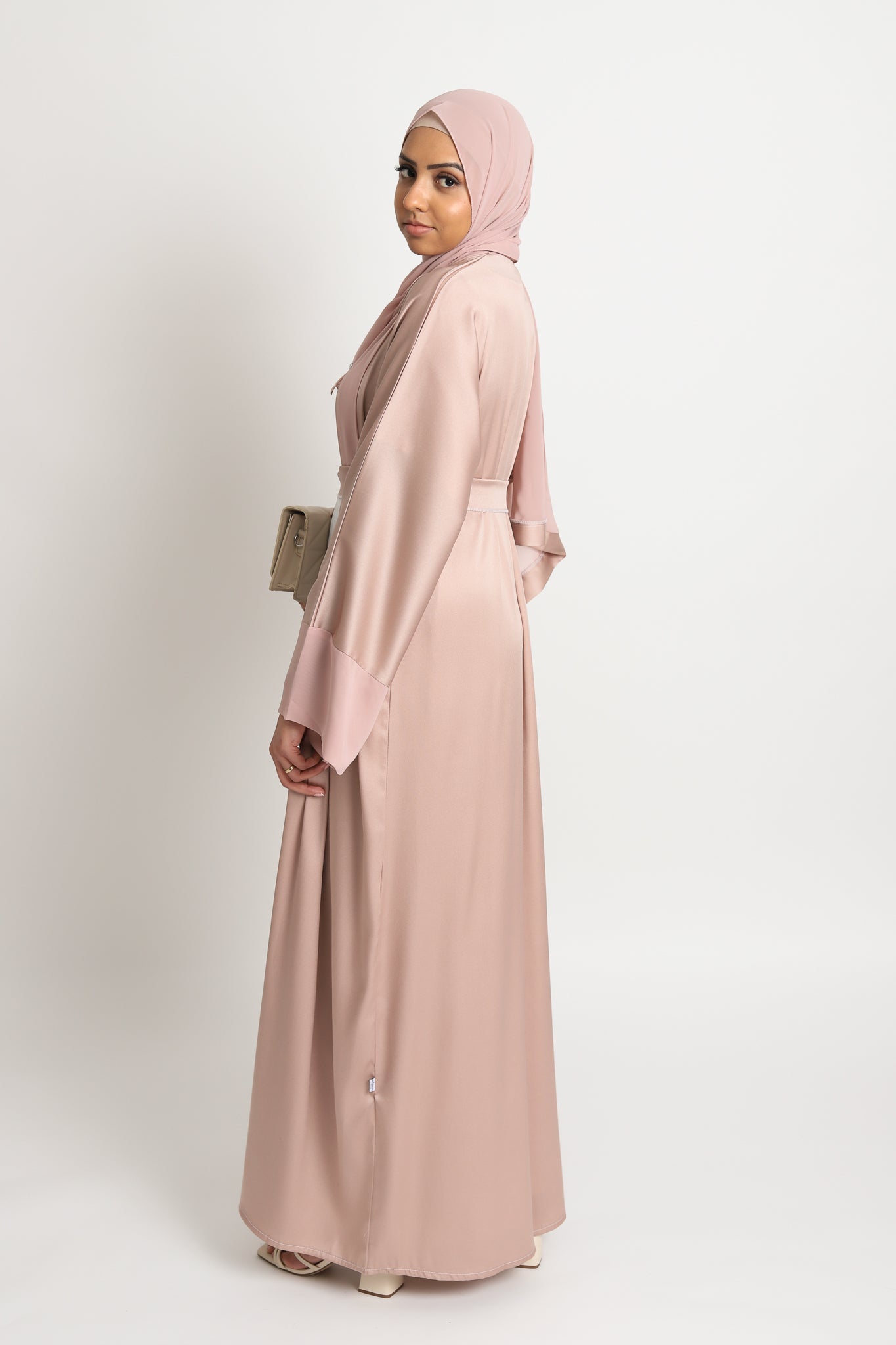 Sahar Open Abaya - Blush