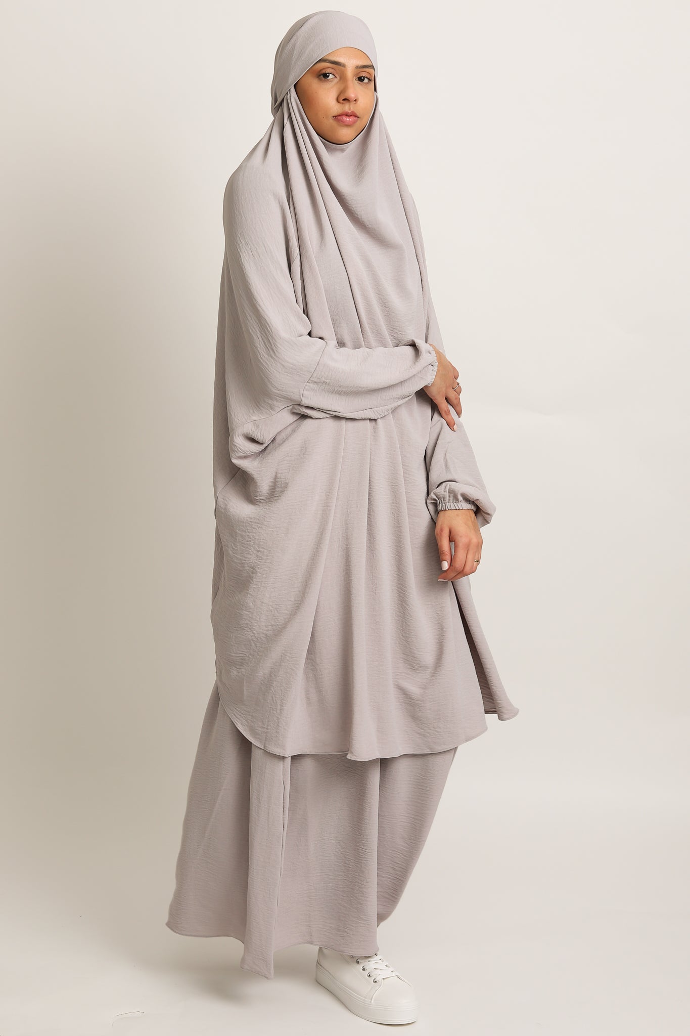 Two Piece Jilbab - Mist Grey