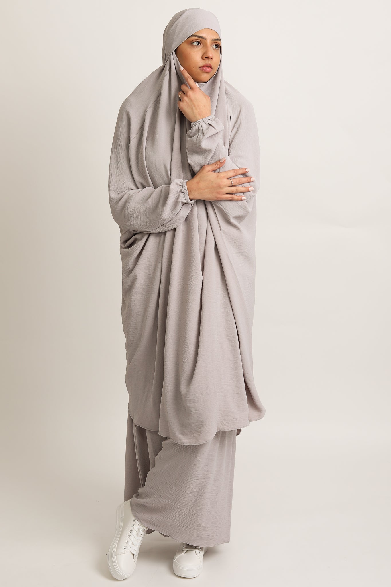 Two Piece Jilbab - Mist Grey