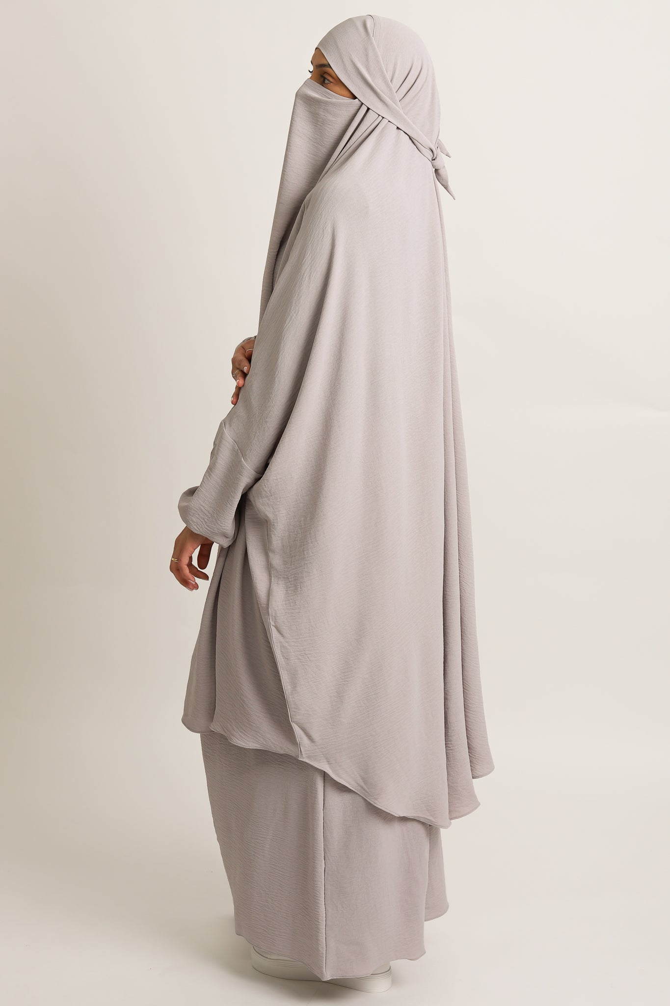 Two Piece Jilbab - Mist Grey