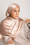 Crushed Satin Hijab Cashmere