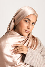 Crushed Satin Hijab Cashmere