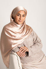 Crushed Satin Hijab Cashmere