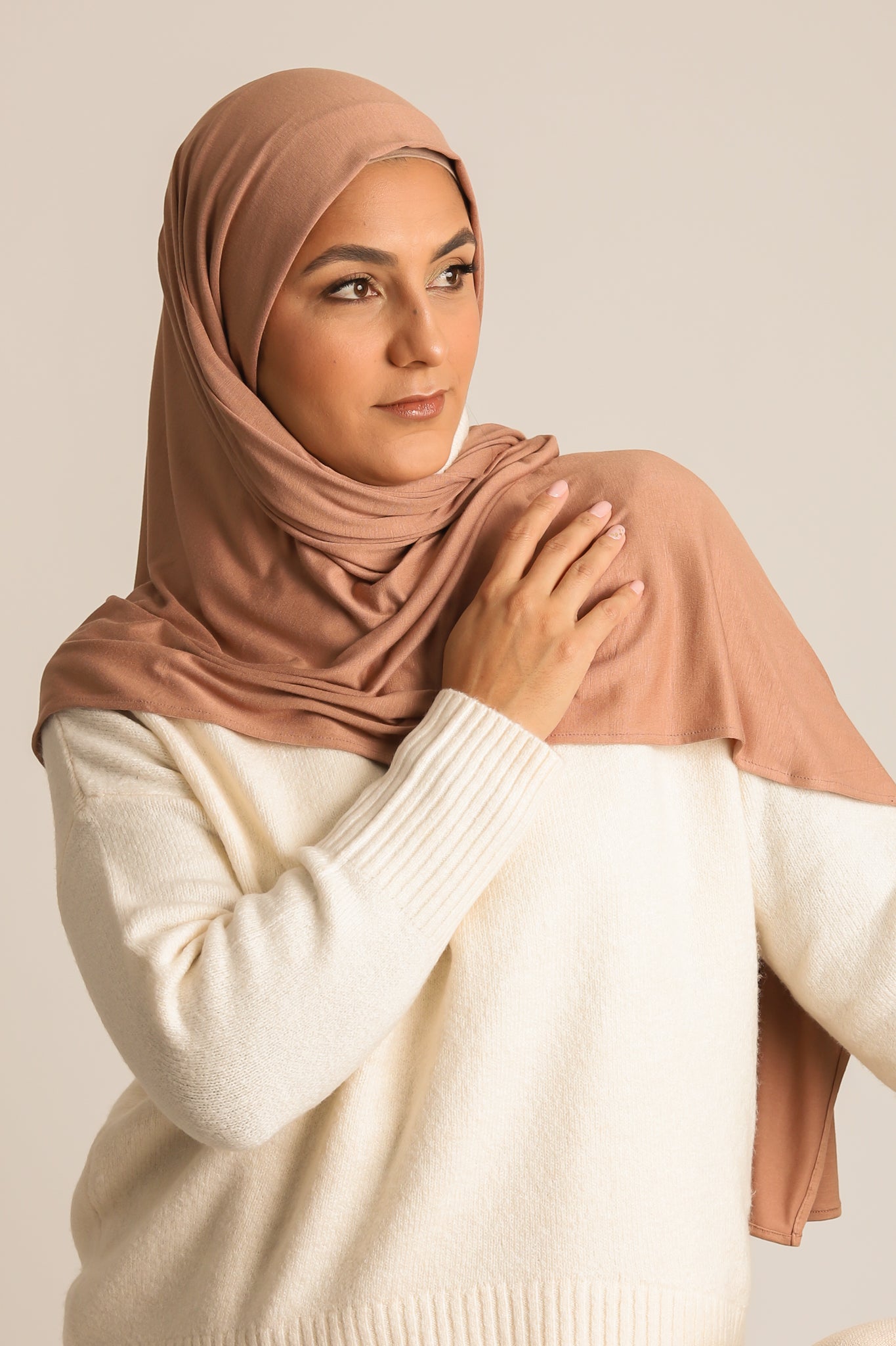 Jersey Hijab Mocha