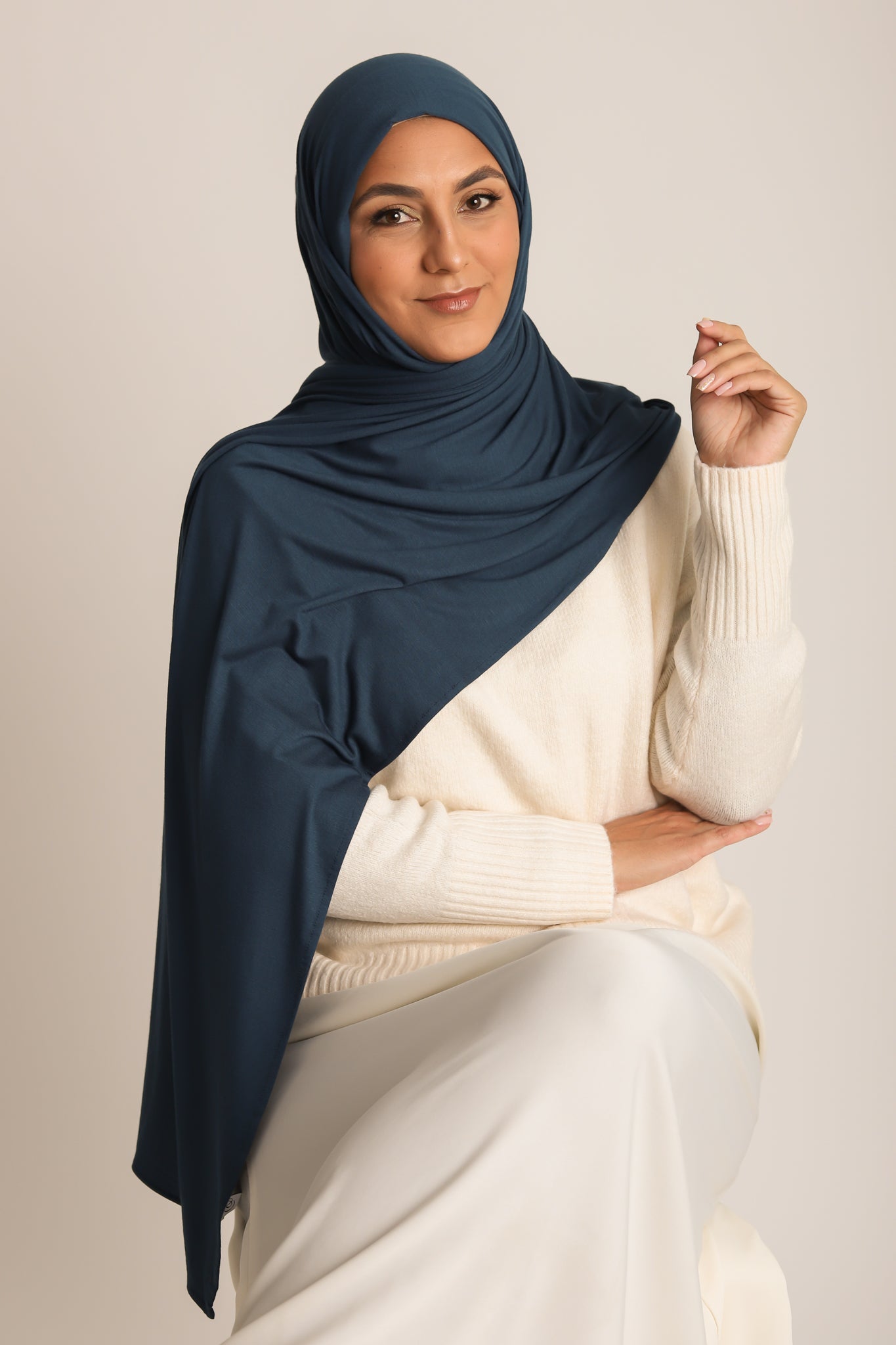 Jersey Hijab Marine Teal