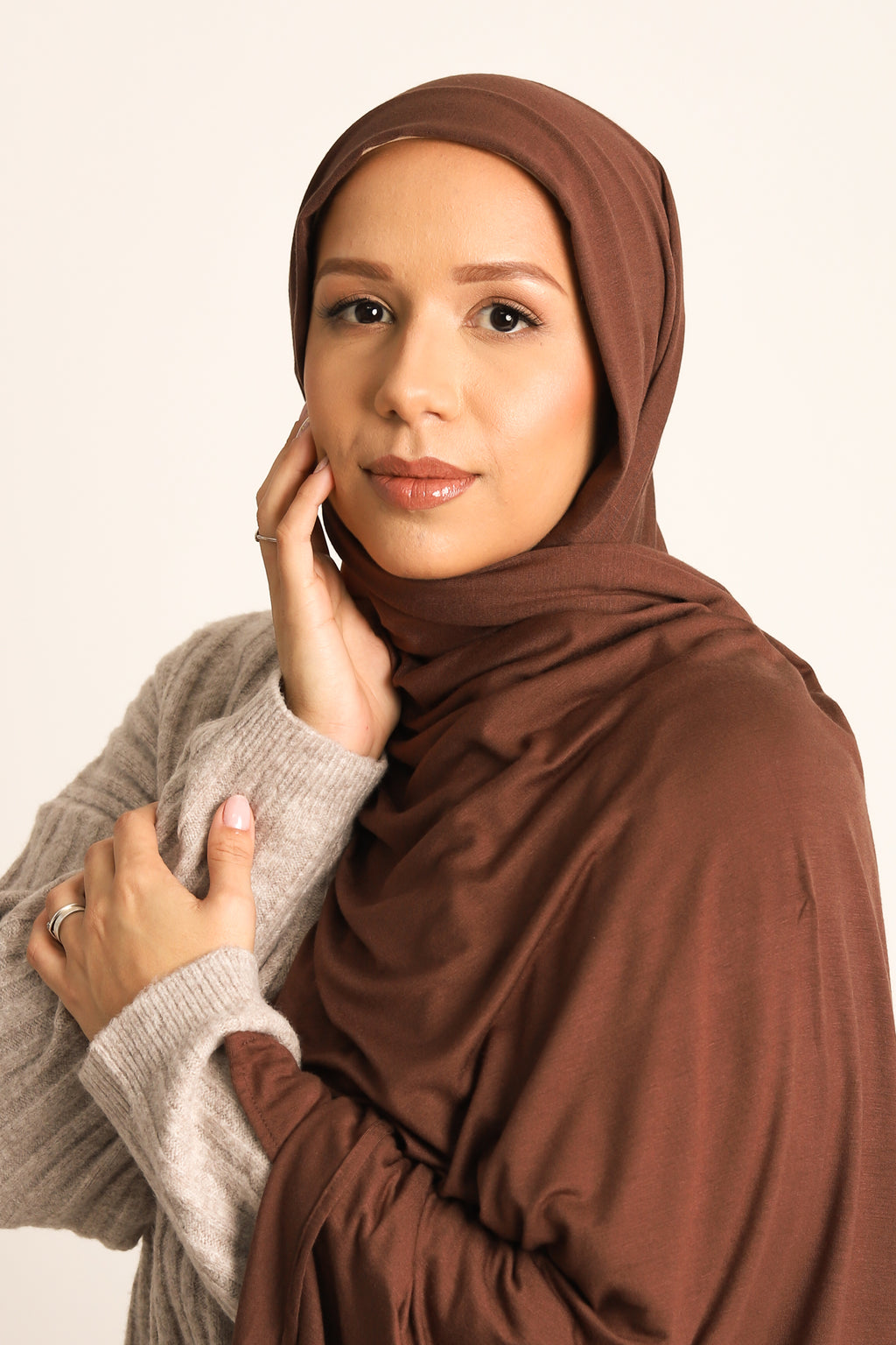 Jersey Hijab Walnut