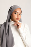 Medina Silk Hijab Pewter