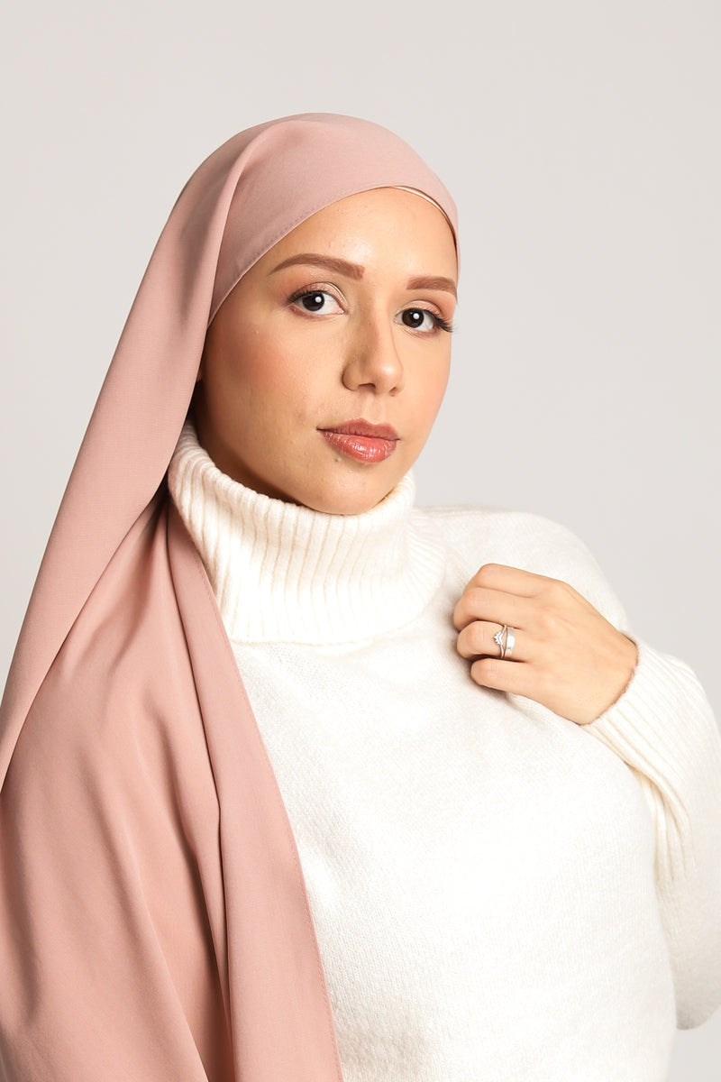 Medina Silk Hijab Turkish Rose