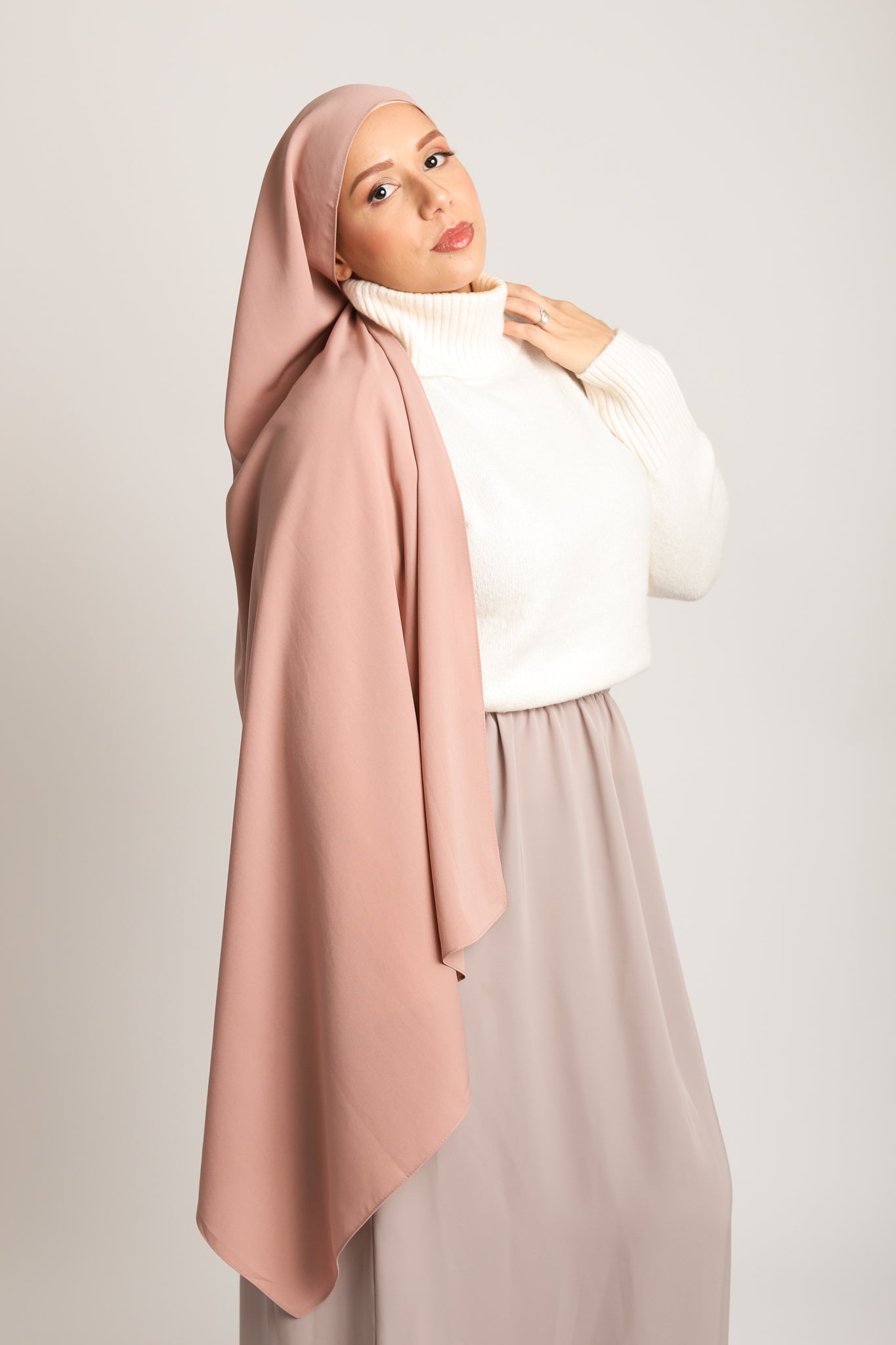 Medina Silk Hijab Turkish Rose