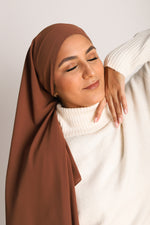 Premium Chiffon Hijab Chestnut