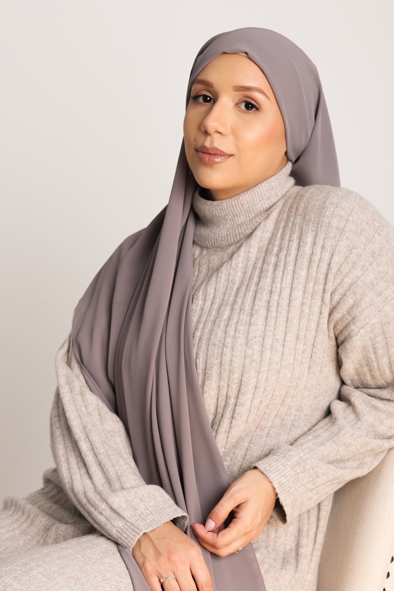 Premium Chiffon Hijab Gravel