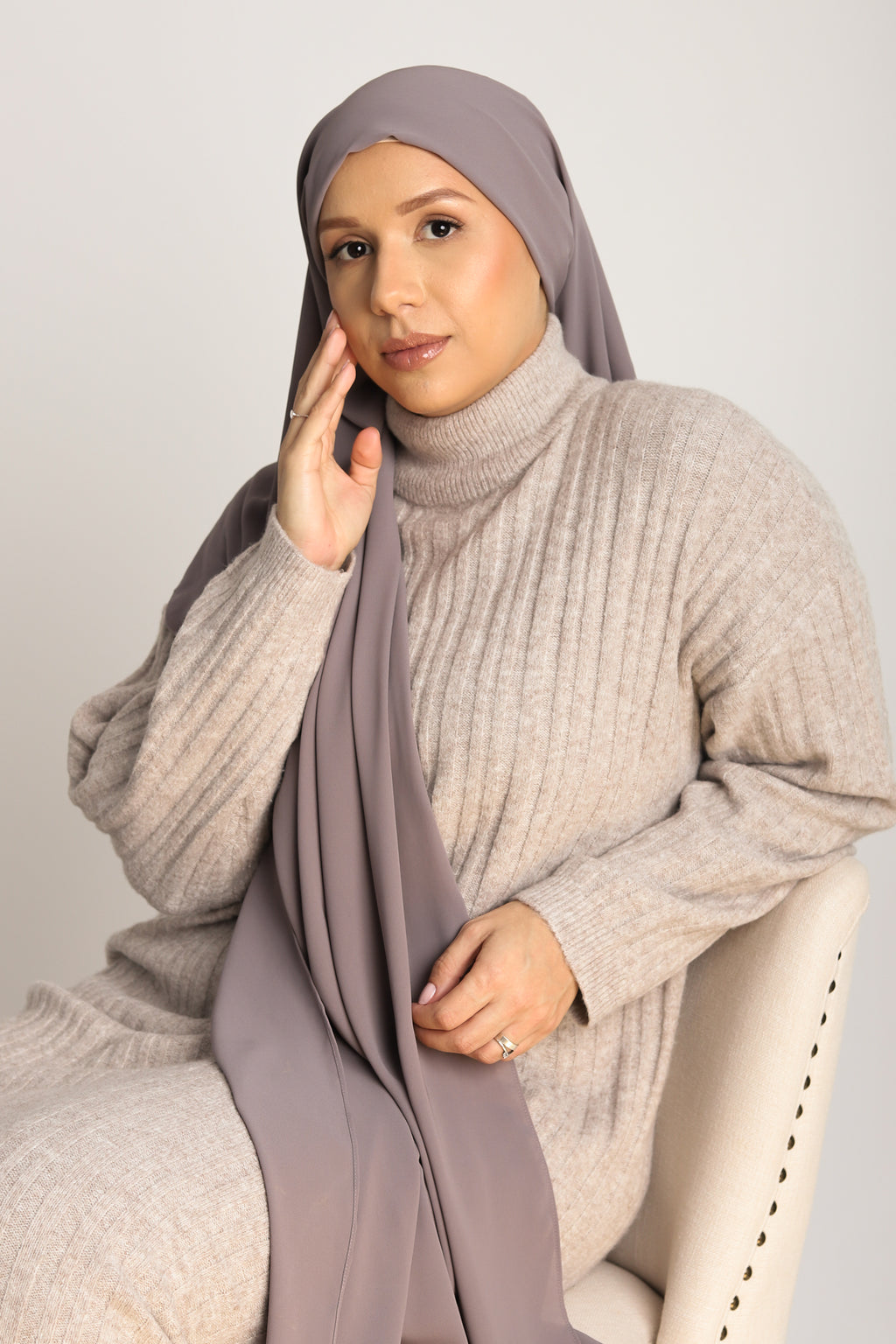 Premium Chiffon Hijab Gravel