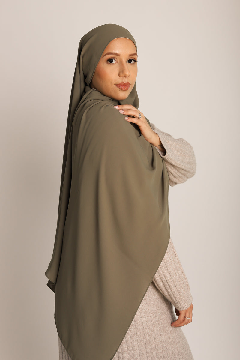 Premium Chiffon Hijab Olive