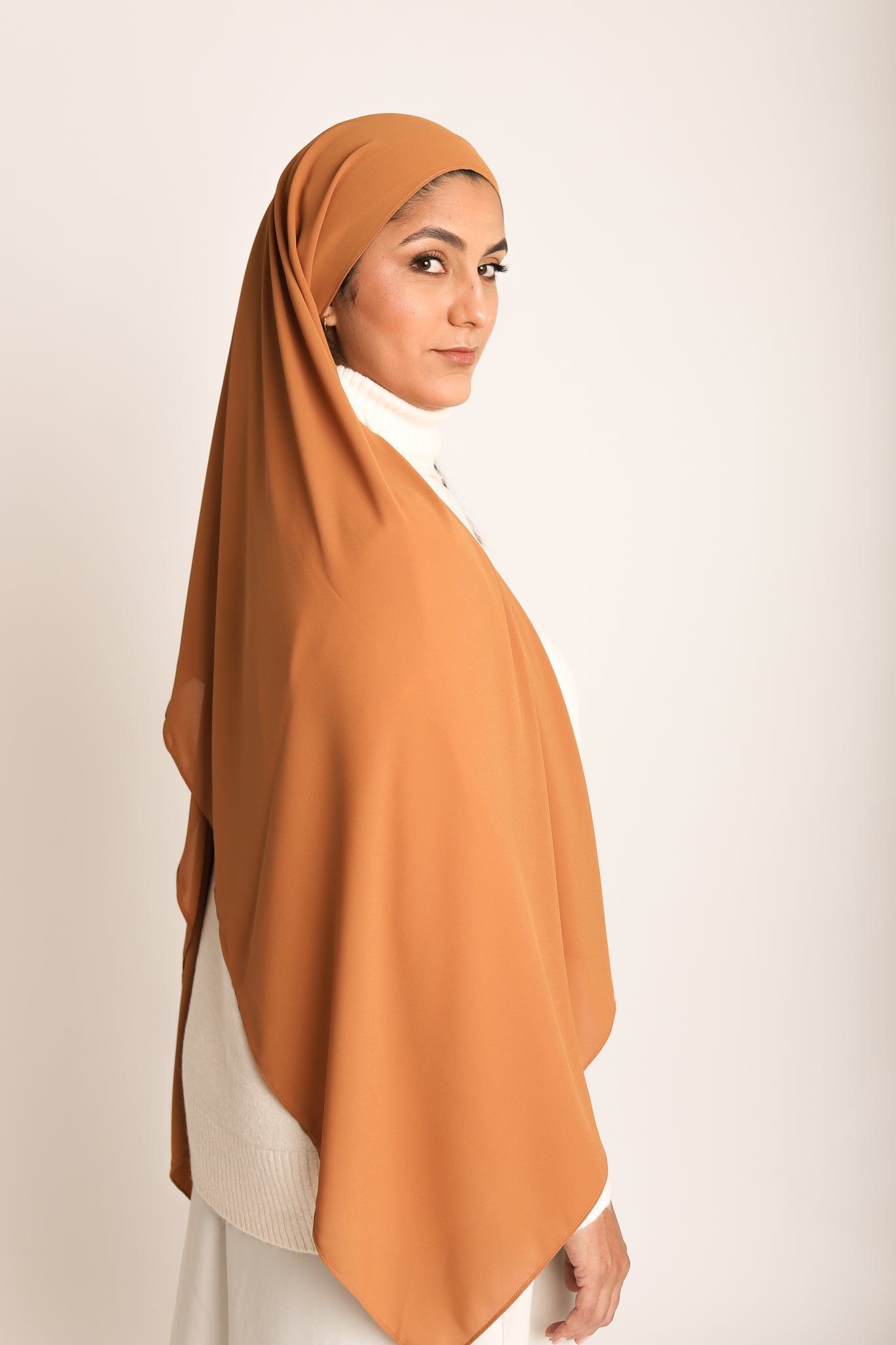 Premium Chiffon Hijab Russet