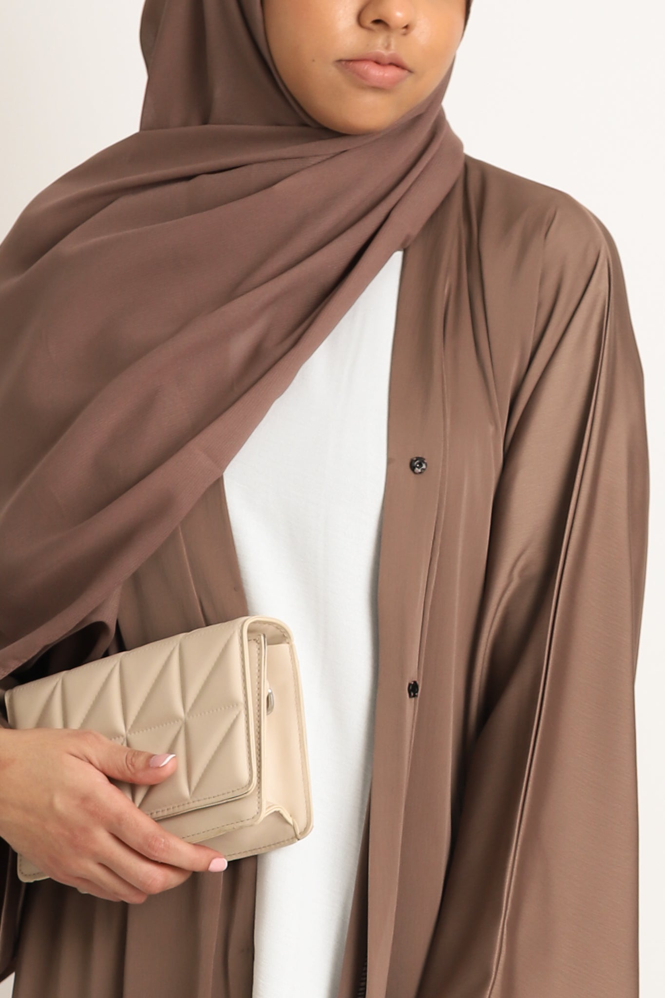 Plain Open Abaya - Cedar