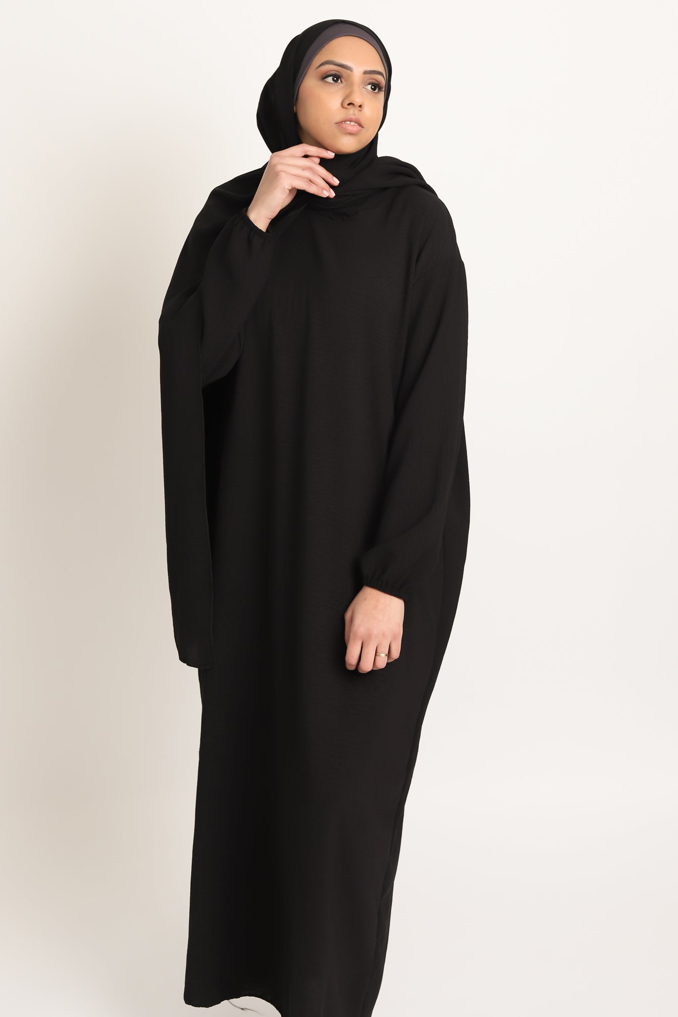 1 Piece Prayer Abaya - Black