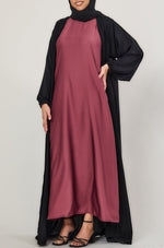 Rouge Short-Sleeved Abaya Slip Dress