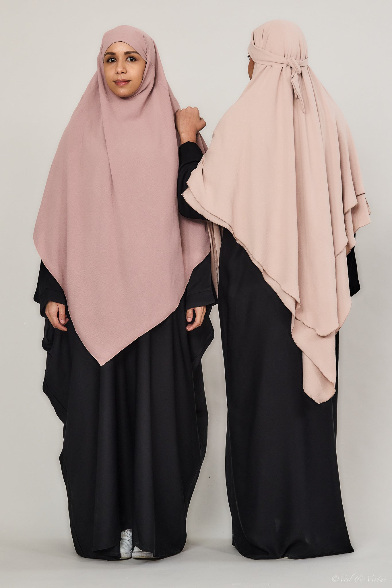 Double Layer Khimar Blush