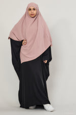 Double Layer Khimar Nude Pink