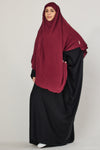 Double Layer Khimar Maroon