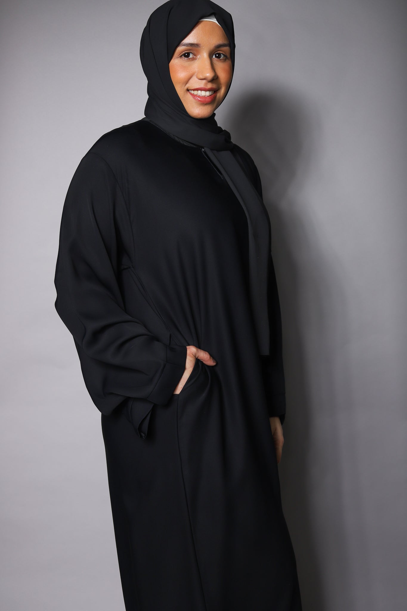 Black Plain Closed Abaya