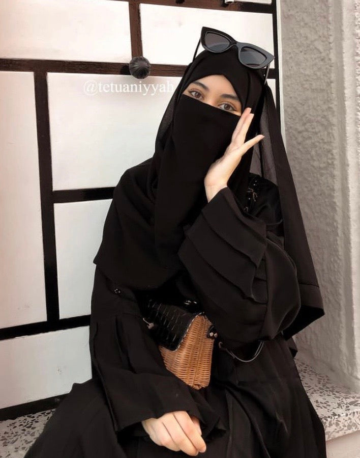 Haya Pleated Skirt Closed Abaya