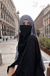 veil and virtue half niqab black niqab ties chiffon premium face veil